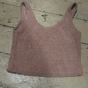 Chic Mauve Fuzzy Crop Top
